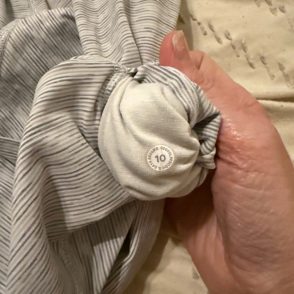 Striped Gray and White lululemon leggings